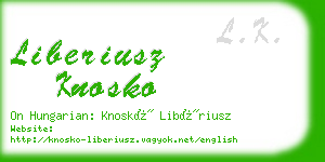 liberiusz knosko business card